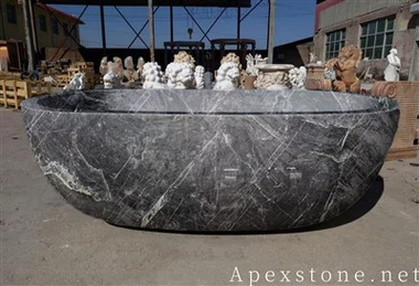 Антикварная джакузи Givenchy черная мраморная ванна